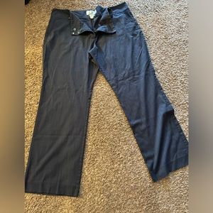 Old Navy, blue striped, low rise dress pants